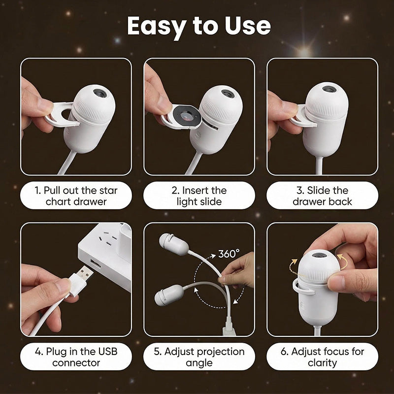 Portable Mini USB Starry Sky Projection Lamp