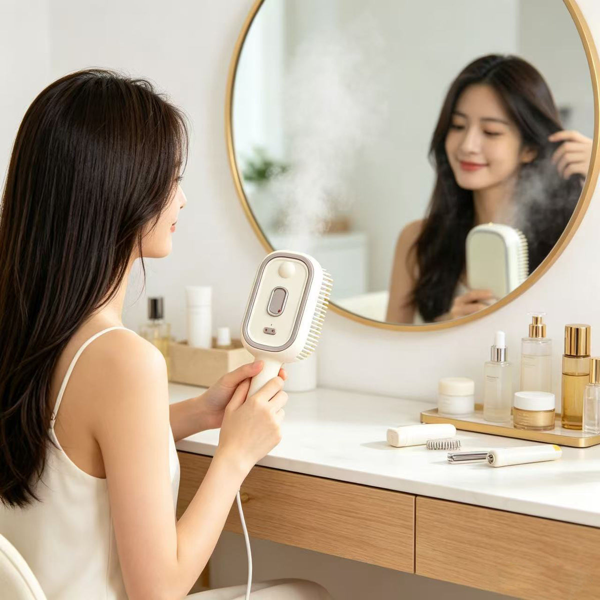 Electric Spray Retractable Air Cushion Comb